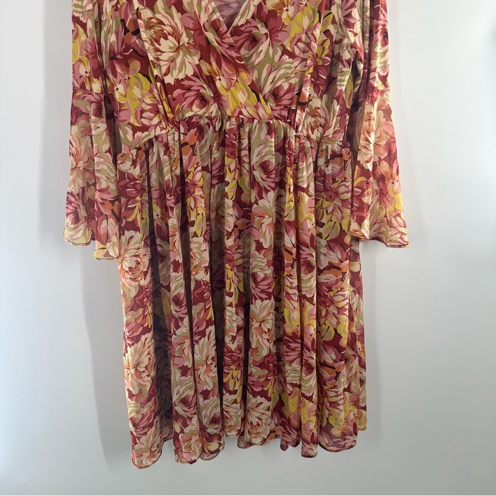 NWT Torrid Mini Chiffon And Studio Knit Surplice Dress - Picture 3 of 8
